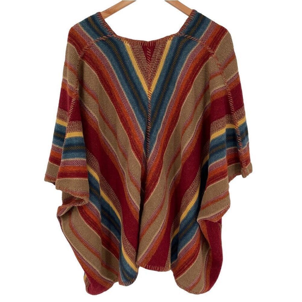 Vintage Ralph Lauren Poncho Sweater Wool‎ Linen Alpaca Cashmere Women XS/S - Picture 2 of 6